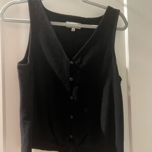 Madewell Black Textured Sleeveless Top